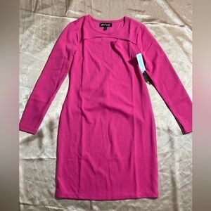 Planet Gold Fuchsia Long Sleeve Dress